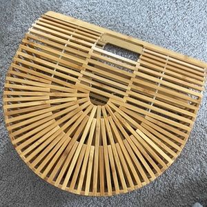 Rattan bamboo purse